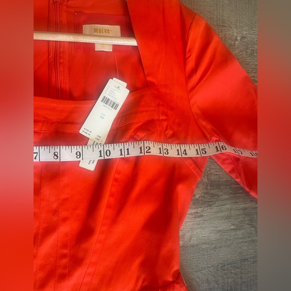 NWT Maeve Anthropologie Mini Dress XS Polka Dot Red - Picture 5 of 11